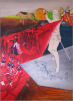"Zar Alexander I und Napoleon", 150 x 200 cm, Acryl auf Aludibond, 2009